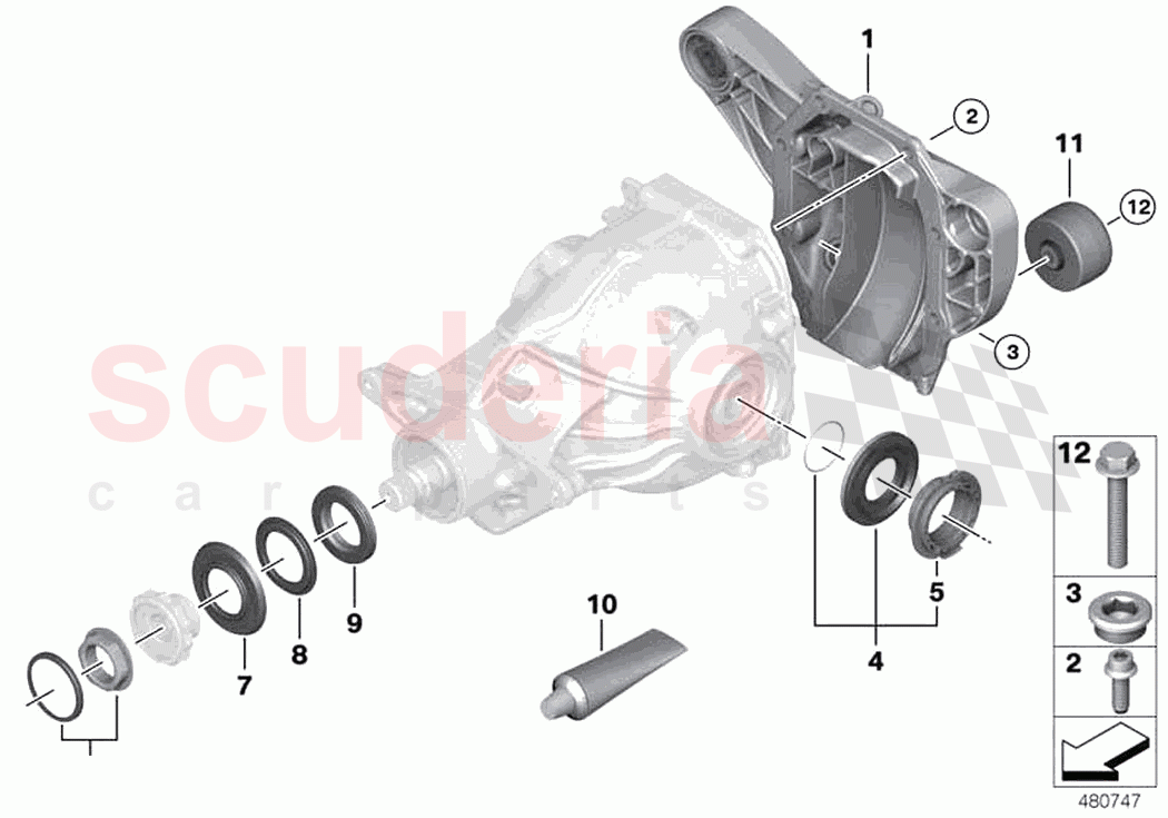 Rear axle drive parts of Rolls Royce Rolls Royce Phantom Extended RR12(2017-2023)