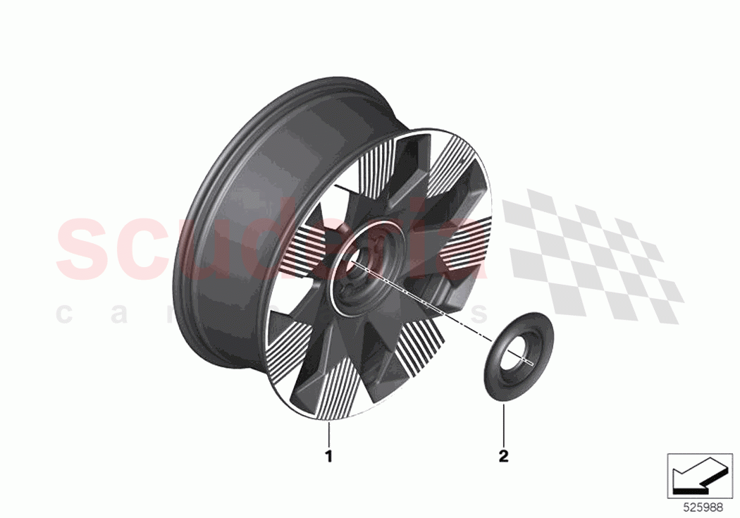 Light alloy wheel style 924 of Rolls Royce Rolls Royce Phantom Extended RR12(2017-2023)