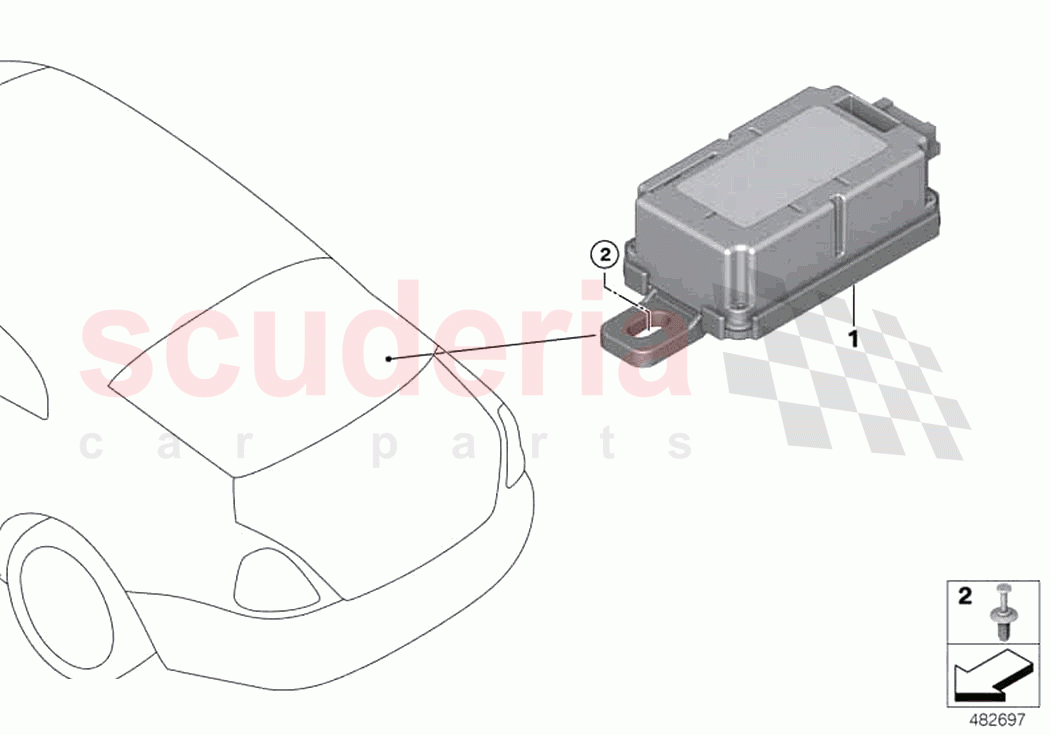 Control unit f radio remote control of Rolls Royce Rolls Royce Phantom Extended RR12(2017-2023)