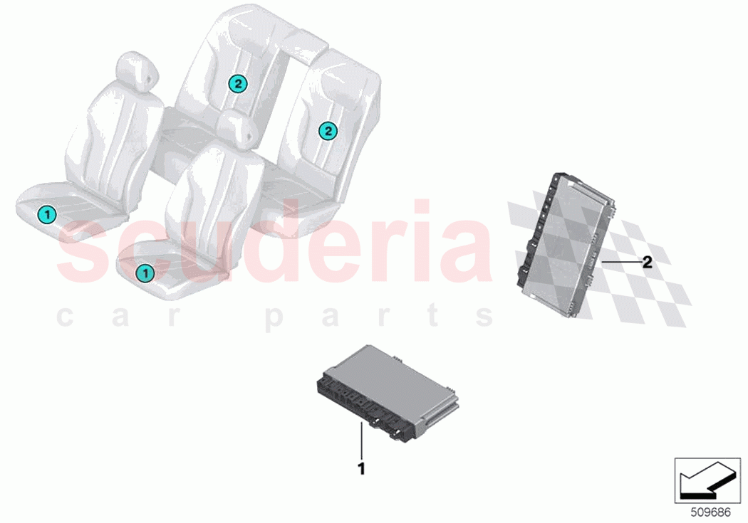 Control units seat module of Rolls Royce Rolls Royce Phantom Extended RR12(2017-2023)
