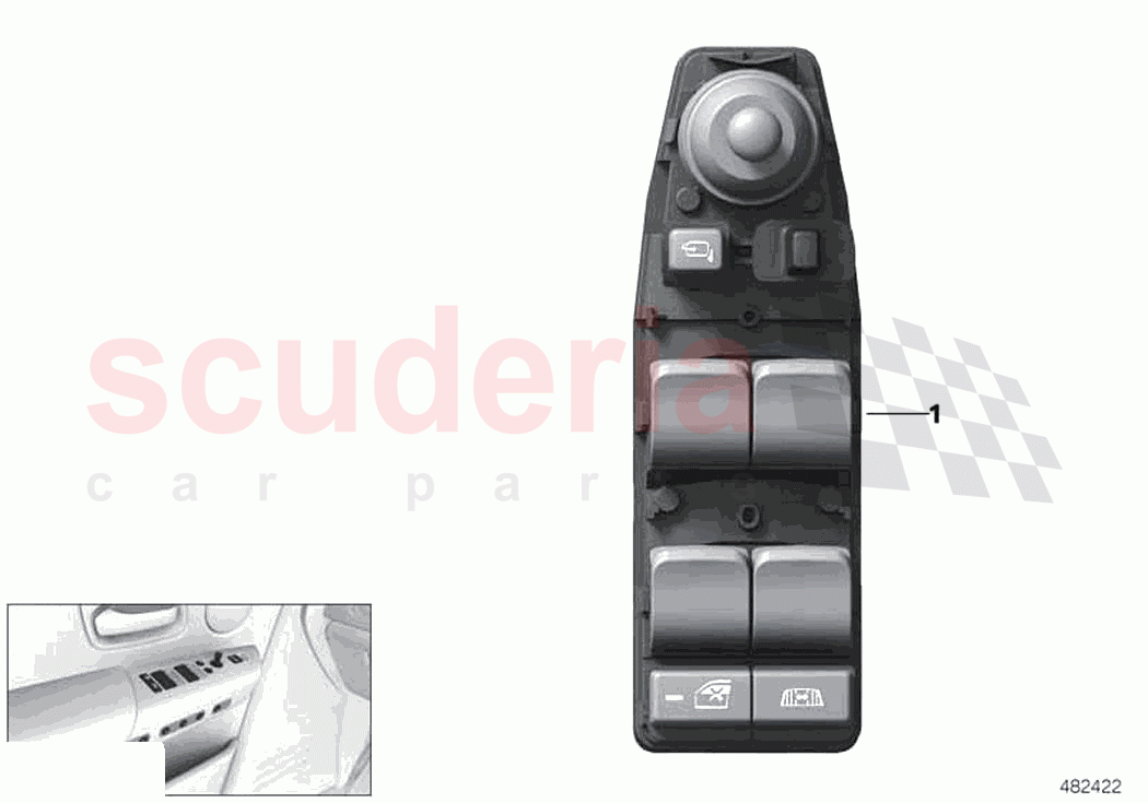 Oper unit switch cluster door front of Rolls Royce Rolls Royce Phantom Extended RR12(2017-2023)