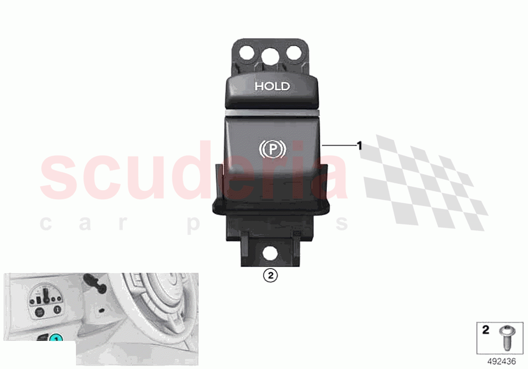 Parking brake switch of Rolls Royce Rolls Royce Phantom Extended RR12(2017-2023)