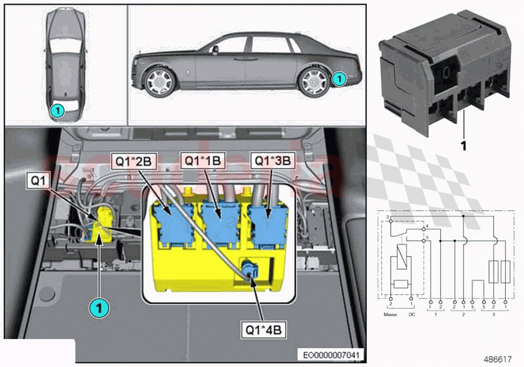 Relay isolation Q1 of Rolls Royce Rolls Royce Phantom Extended RR12(2017-2023)