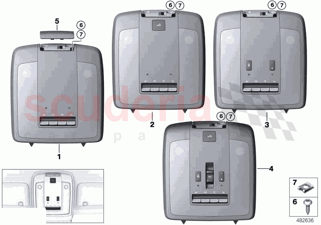 Roof function centre of Rolls Royce Rolls Royce Phantom Extended RR12(2017-2023)