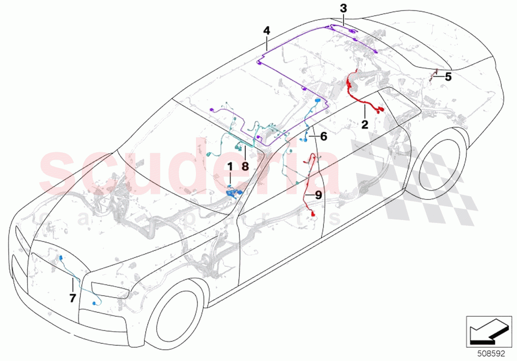 Various additional wiring harnesses of Rolls Royce Rolls Royce Phantom Extended RR12(2017-2023)