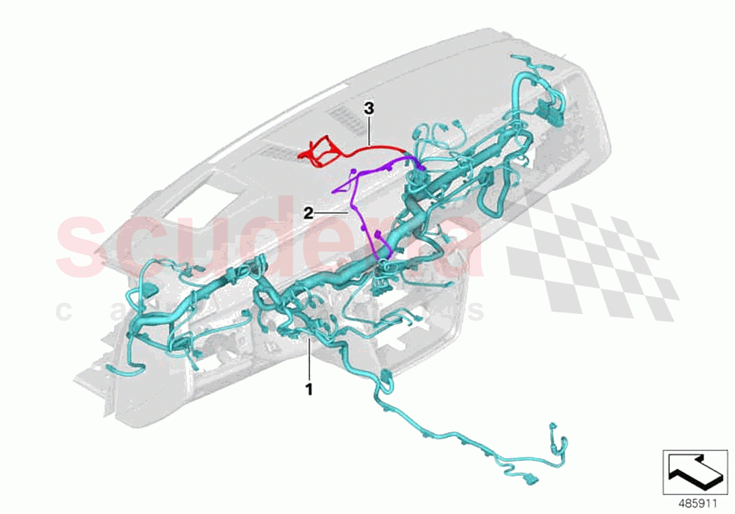 Wiring harness instrument panel of Rolls Royce Rolls Royce Phantom Extended RR12(2017-2023)