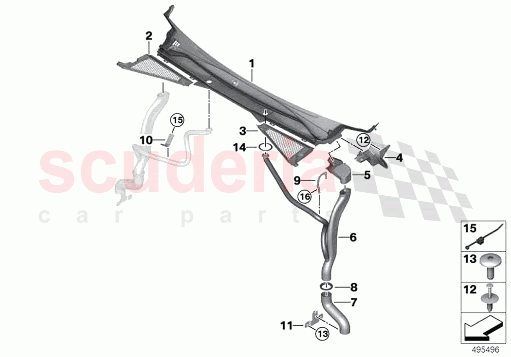 Trim panel cowl panel exterior of Rolls Royce Rolls Royce Phantom Extended RR12(2017-2023)
