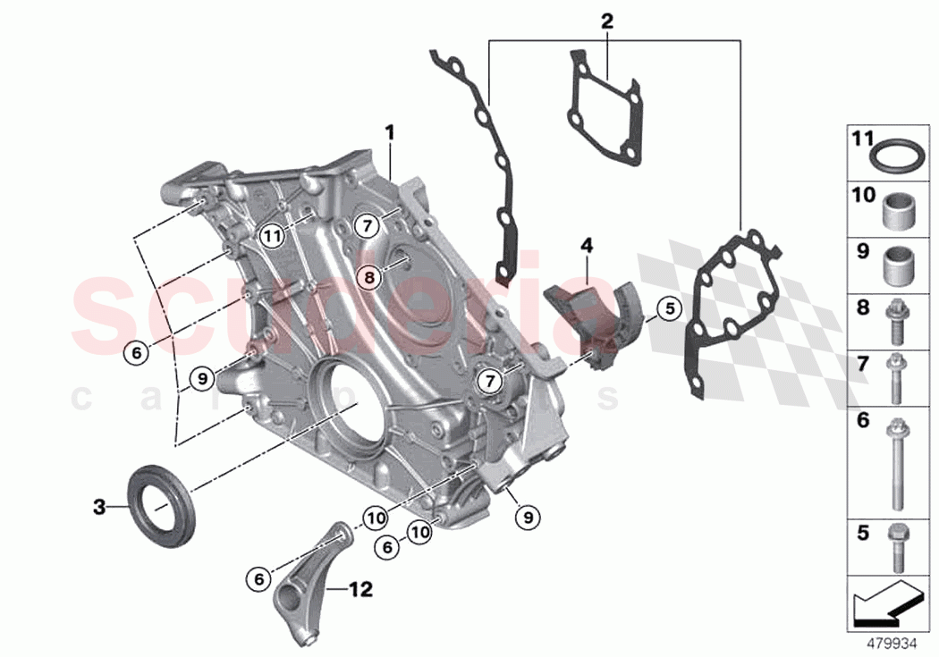 Lower timing case of Rolls Royce Rolls Royce Phantom RR11(2017-2023)