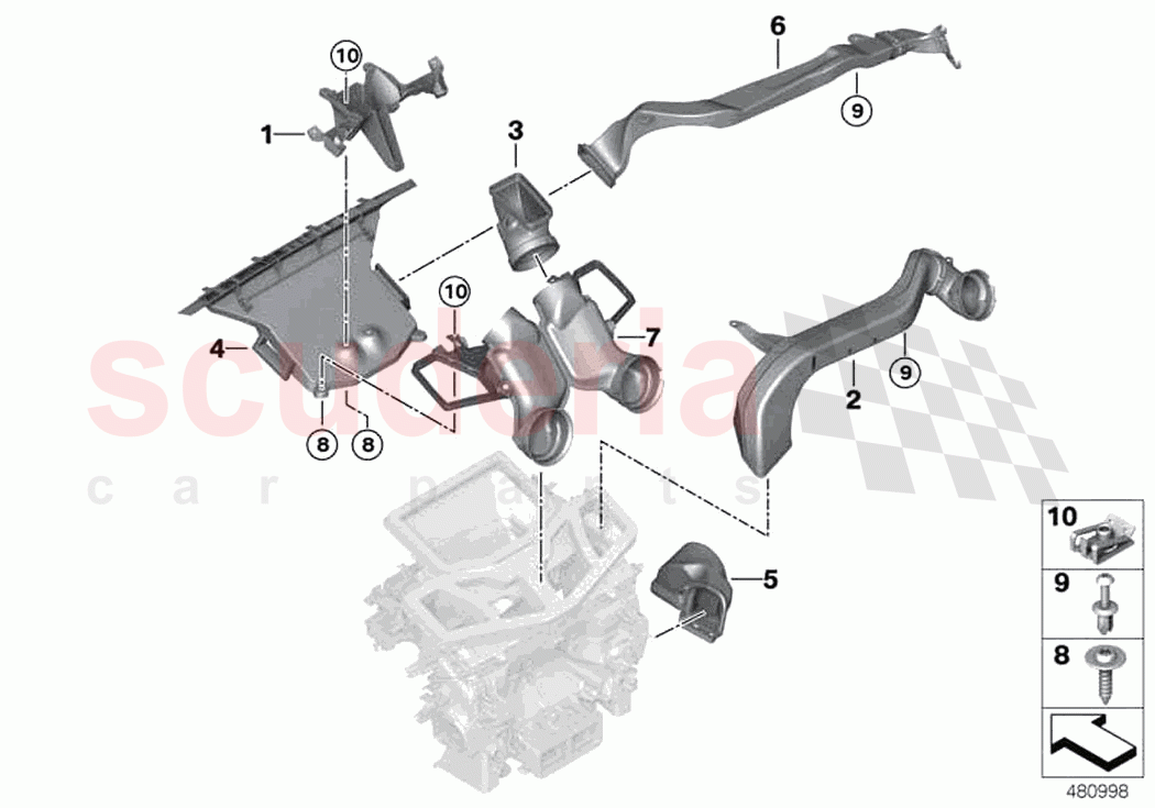 Air duct for instrument panel of Rolls Royce Rolls Royce Phantom RR11(2017-2023)