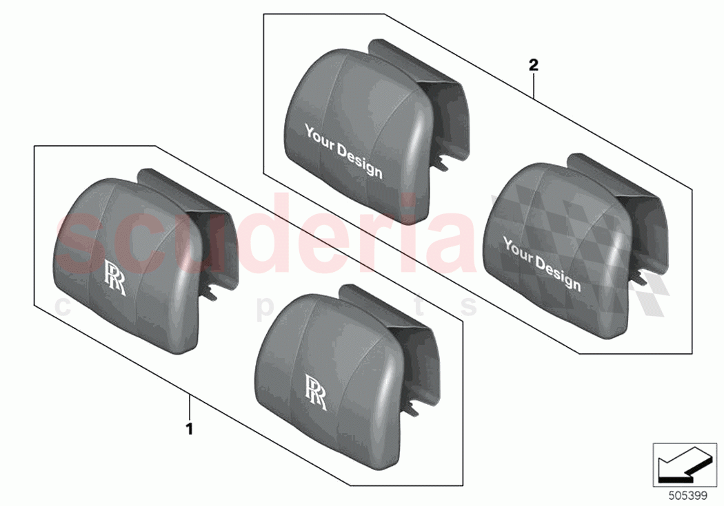 Personalised Headrest Cushions of Rolls Royce Rolls Royce Phantom RR11(2017-2023)
