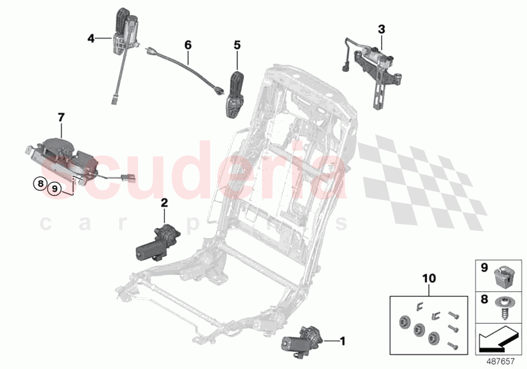 Seat rear electrical system and drives of Rolls Royce Rolls Royce Phantom RR11(2017-2023)