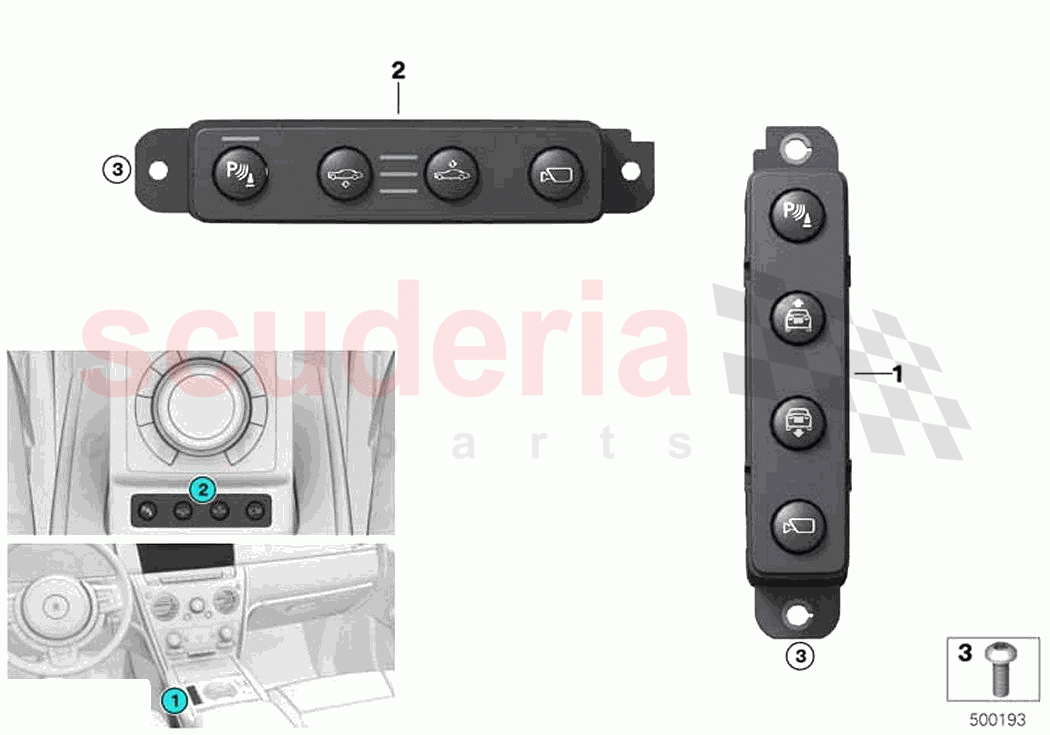 Operating unit centre console of Rolls Royce Rolls Royce Phantom RR11(2017-2023)