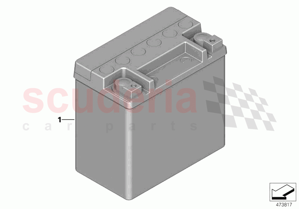 Original BMW battery 12AH of Rolls Royce Rolls Royce Phantom RR11(2017-2023)