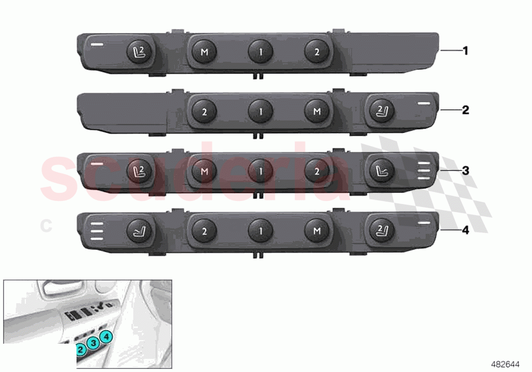 Seat functions driver s side of Rolls Royce Rolls Royce Phantom RR11(2017-2023)