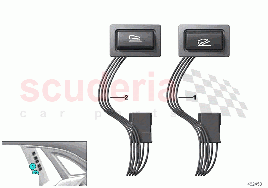 Switch footrest of Rolls Royce Rolls Royce Phantom RR11(2017-2023)