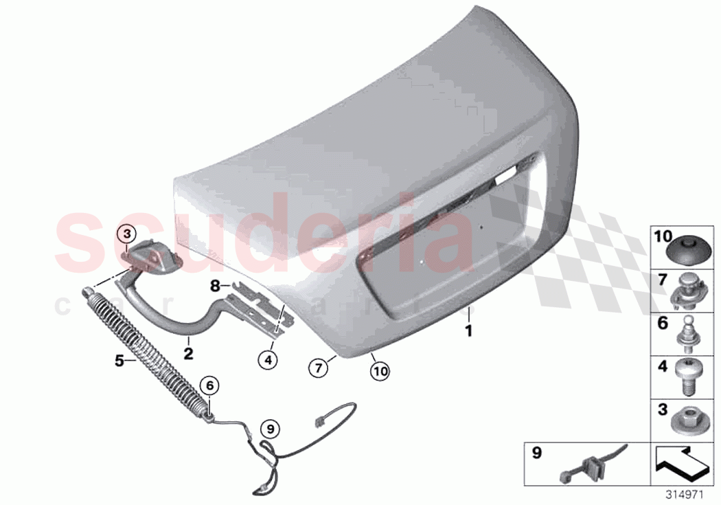 Trunk lid of Rolls Royce Rolls Royce Wraith RR5(2017-2023)