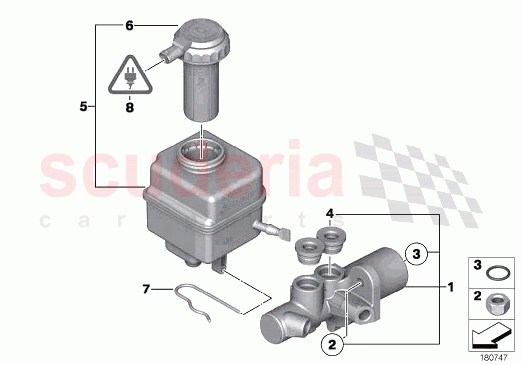Brake master cylinder expansion tank of Rolls Royce Rolls Royce Wraith RR5(2017-2023)