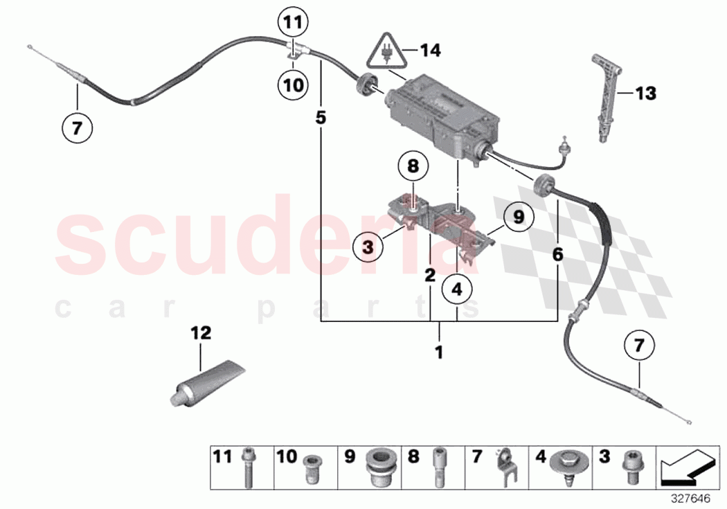 Parking brake actuator of Rolls Royce Rolls Royce Wraith RR5(2017-2023)