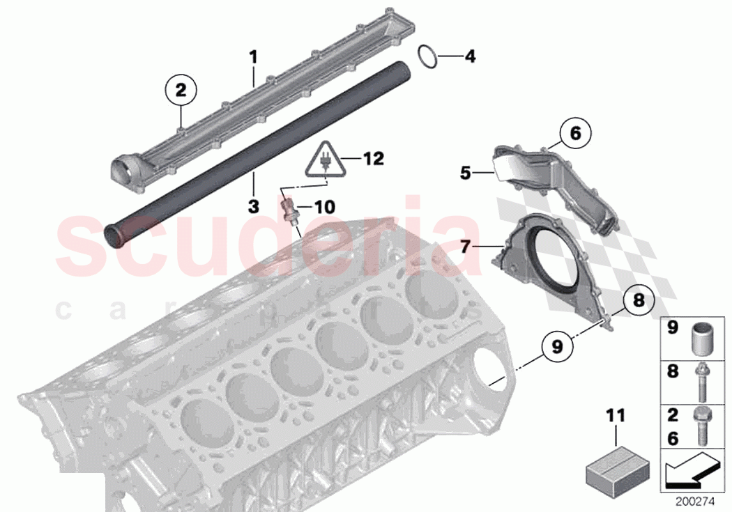 Engine block mounting parts of Rolls Royce Rolls Royce Wraith RR5(2017-2023)