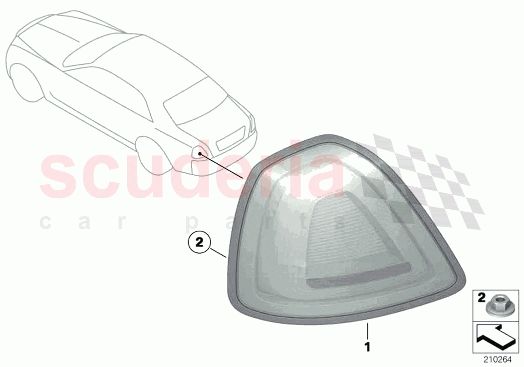 Rear light of Rolls Royce Rolls Royce Wraith RR5(2017-2023)