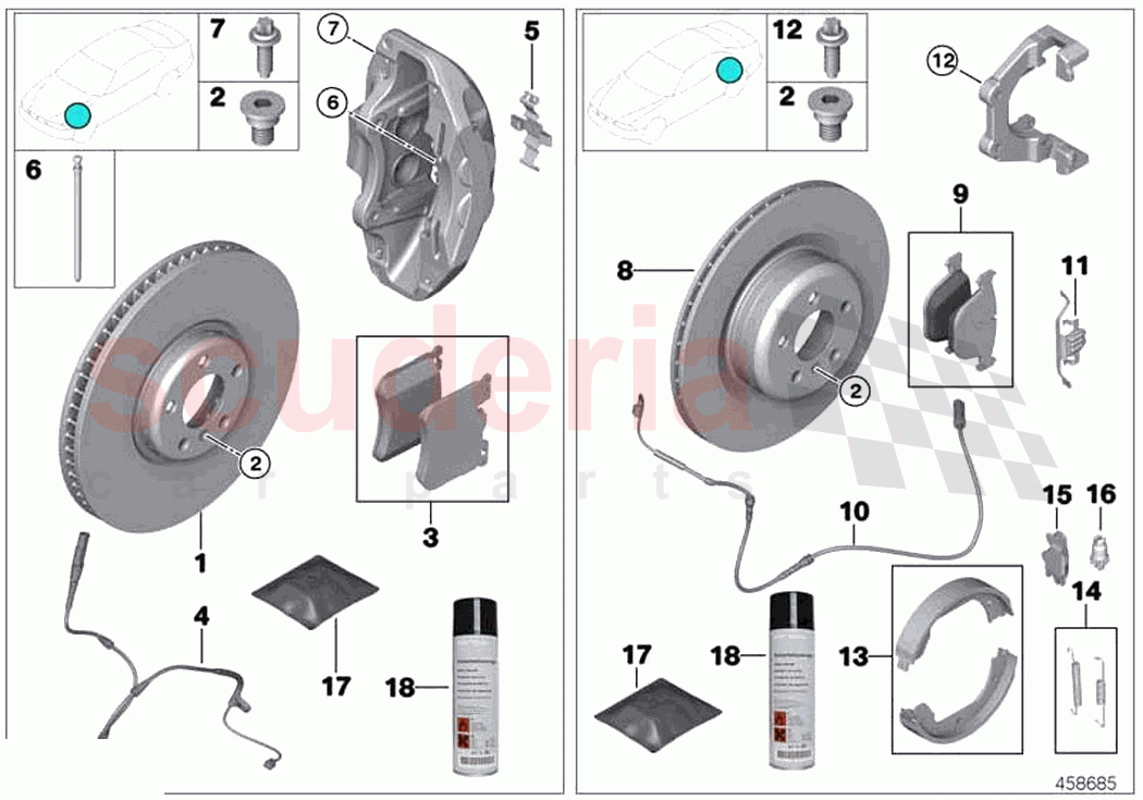 Service brakes of Rolls Royce Rolls Royce Wraith RR5(2017-2023)