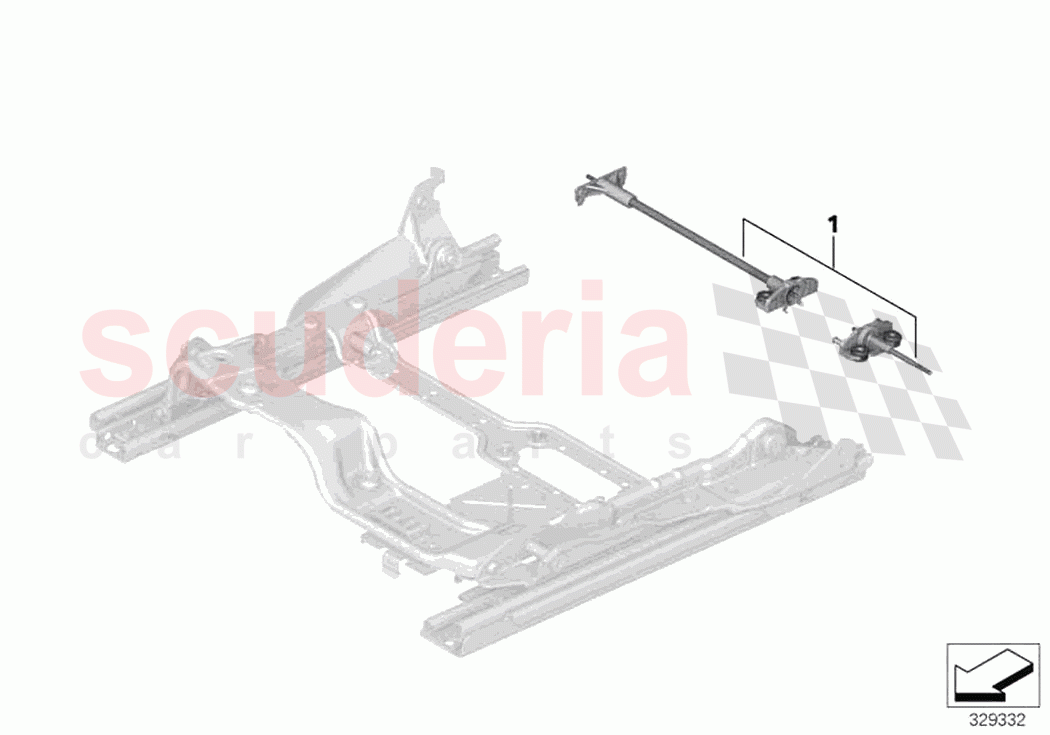 Front seat rail of Rolls Royce Rolls Royce Wraith RR5(2017-2023)
