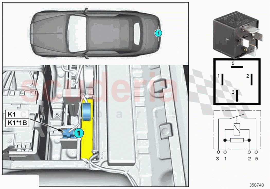 Compressor relay K1 of Rolls Royce Rolls Royce Wraith RR5(2017-2023)
