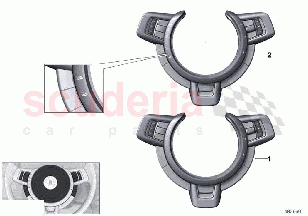 Steering wheel switch multifunction of Rolls Royce Rolls Royce Wraith RR5(2017-2023)
