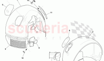 CONJUNTO DEL REVESTIMIENTO DE LA RUEDA DELANTERA