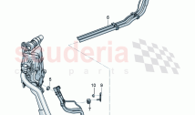 Fuel line for vehicles with coolant additional heater