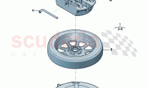 Vehicle tools Temporary spare wheel set