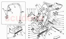 ASIENTO DE CARRERAS-CINTURONES DE 4 PUNTOS-BARRA DE RODILLOS