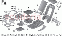 Seat rear centre armrest multifunct