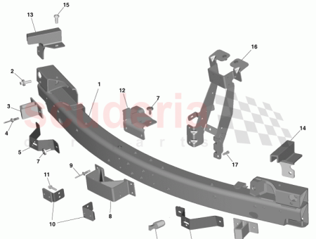 Photo of SOPORTE PARACHOQUES DELANTERO EXTERIOR LADO DERECHO DG43 17765…