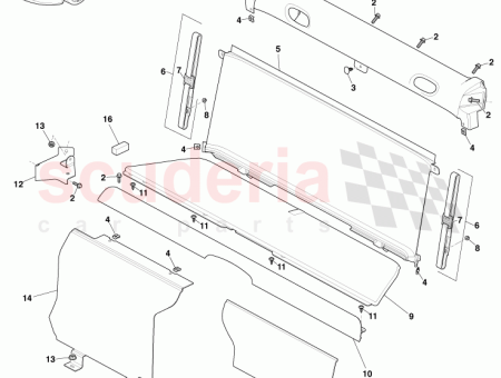 Photo of CONJUNTO PANEL EMBELLECEDOR MAMPARA CENTRAL TRASERA ACOLCHADO CY83…