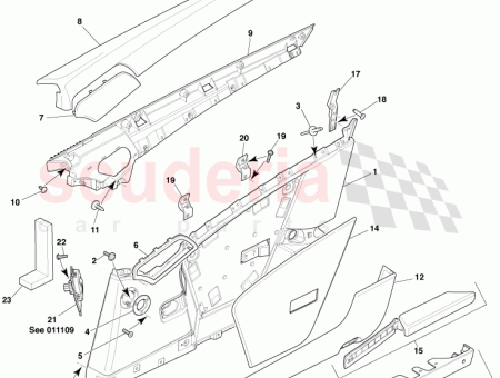 Photo of REJILLA DEL ALTAVOZ DE LA PUERTA LADO IZQUIERDO…