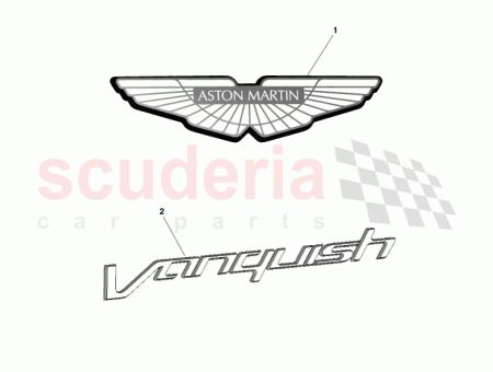 Photo of CONJUNTO DEL DISTINTIVO ALAS DE ASTON MARTIN ED33…