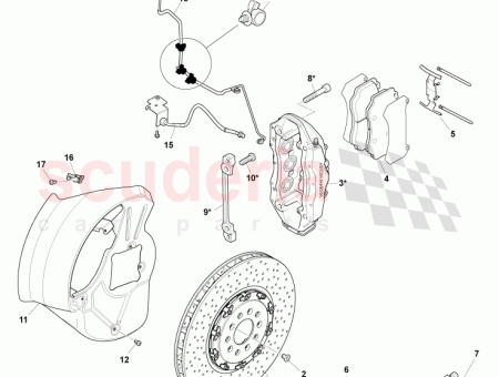 Photo of CONJUNTO DE PINZA DELANTERA SIN PASTILLAS CON TORNILLOS…