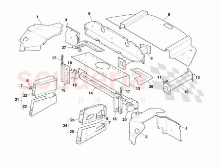 Photo of PANEL SUELO TRASERO LADO EXTERIOR DERECHO 9G43 L10514…