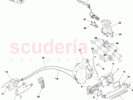 Photo of VARILLA CERRADURA DE LA PUERTA DELANTERA ABIERTA LADO…