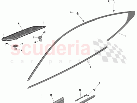 Photo of MALLA TRACA LATERAL LH NEGRA ED33 280B84…