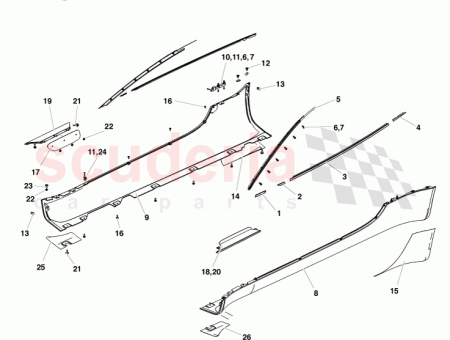 Photo of MALLA LATERAL TRAPECIO LADO DERECHO NEGRO AD23 280B83…