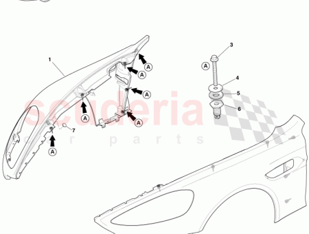 Photo of CONJUNTO DE GUARDABARROS DELANTERO LADO IZQUIERDO AD43 F16006…