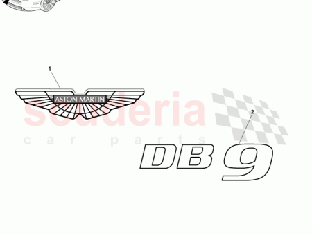 Photo of CONJUNTO DEL DISTINTIVO ALAS DE ASTON MARTIN EG43…