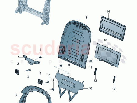 Photo of Bracket Seat back trim 3SE 881 567…