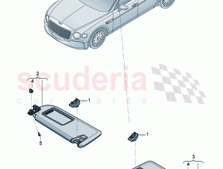 Photo of sun visor with mirror and cover D 10…