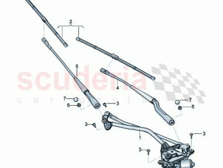 Photo of Window wiper mounting with wiper motor D 13…
