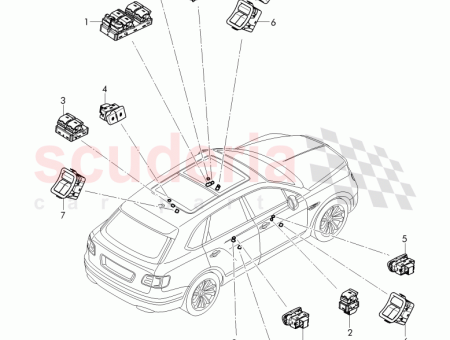 Photo of memory switch for seat adjustment D 01 02…
