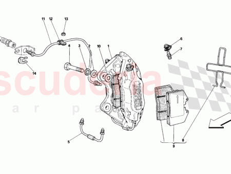 Photo of UNIDAD DE PINZA TRASERA DERECHA CON PASTILLAS BREMBO…
