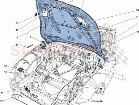 Photo of MANIJA DE LA TAPA DEL COMPARTIMIENTO DEL MOTOR…